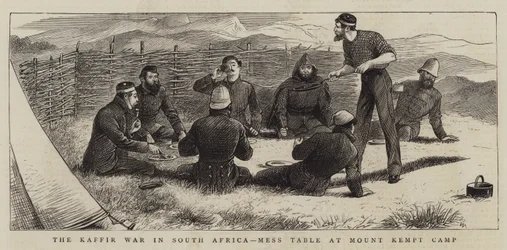 The Kaffir War in South Africa, Mess Table at Mount Kempt Camp